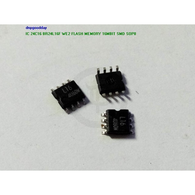 Ic 24c16 Br24l16f We2 Flash Memory 16kilobit Smd Sop8