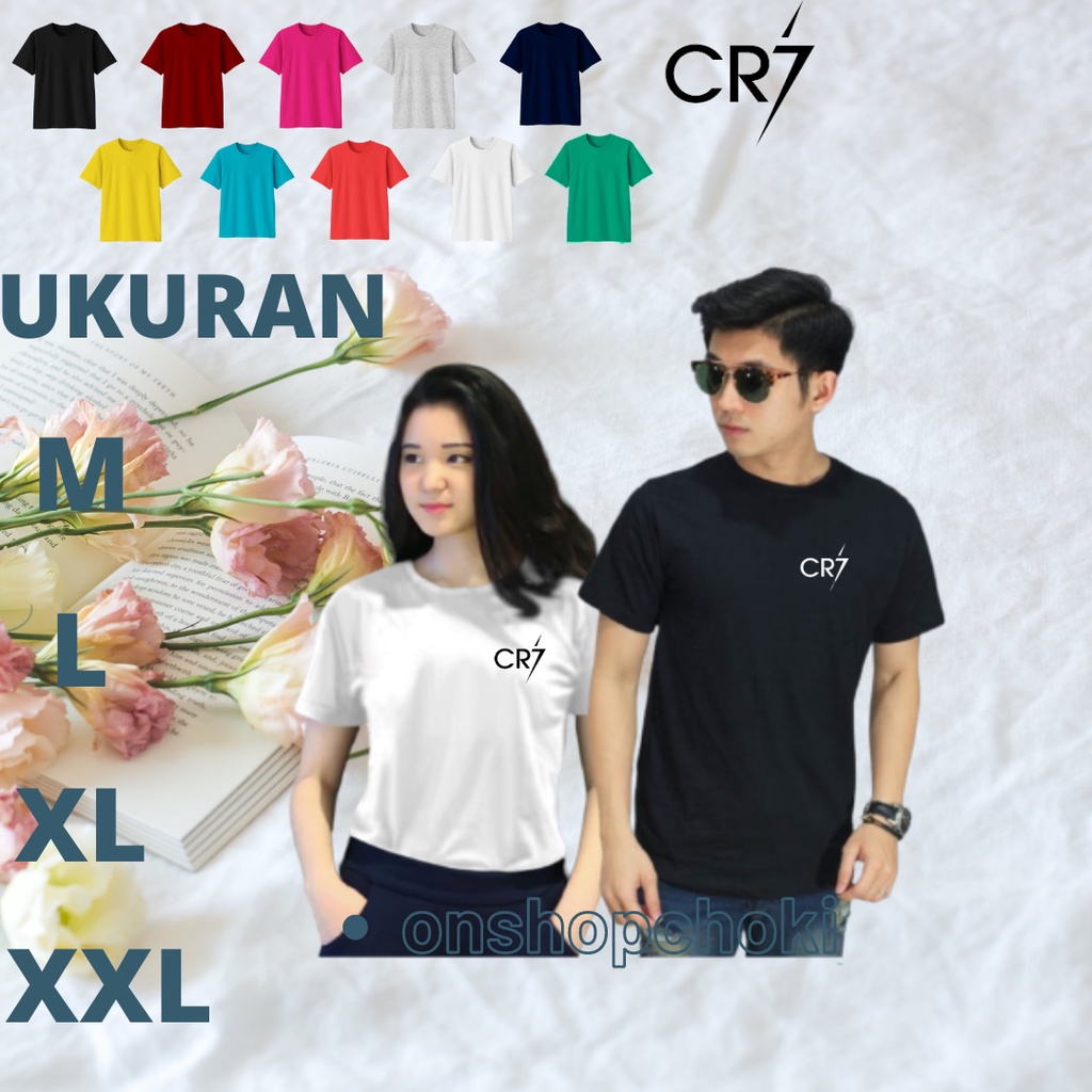 kaos CR7 dewasa pria wanita baju size S M L XL XXL XXXL baju oblong dewasa baju simple baju gambar