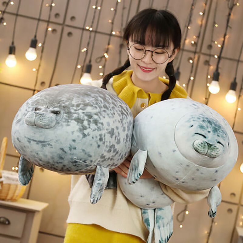 Large Chubby Blob Seal Plush Toy Animal Cute Ocean Pillow Pet Stuffed Doll Gift