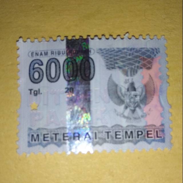 

Meterai 6000 tahun 2006-2010 asli