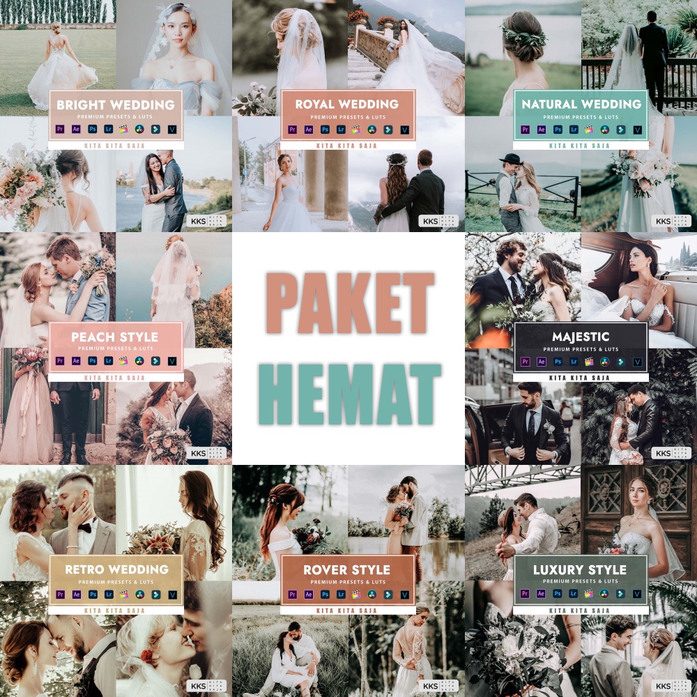 Jual Wedding Bundle Pack Premium Preset Foto Dan Video Lut Luts Vn Android Ios Pc