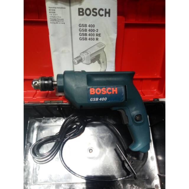 Mesin bor tembok / Impact Drill 10mm BOSCH GSB 400 + ToolBox Bosch