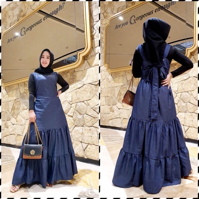 Gamis Overal Pita belakang