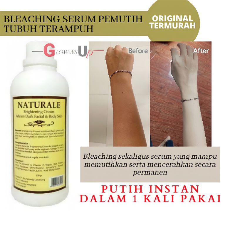 BLEACHING BADAN NATURALE 500GR ORIGINAL - PEMUTIH BADAN PERMANEN - BLEACING BADAN PEMUTIH KULIT