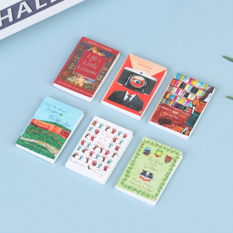 # Kaos T-Shirt Wanita Lengan Pendek Motif Print #6pcs / set Miniatur Note Skala 1: 12 Untuk Rumah Boneka