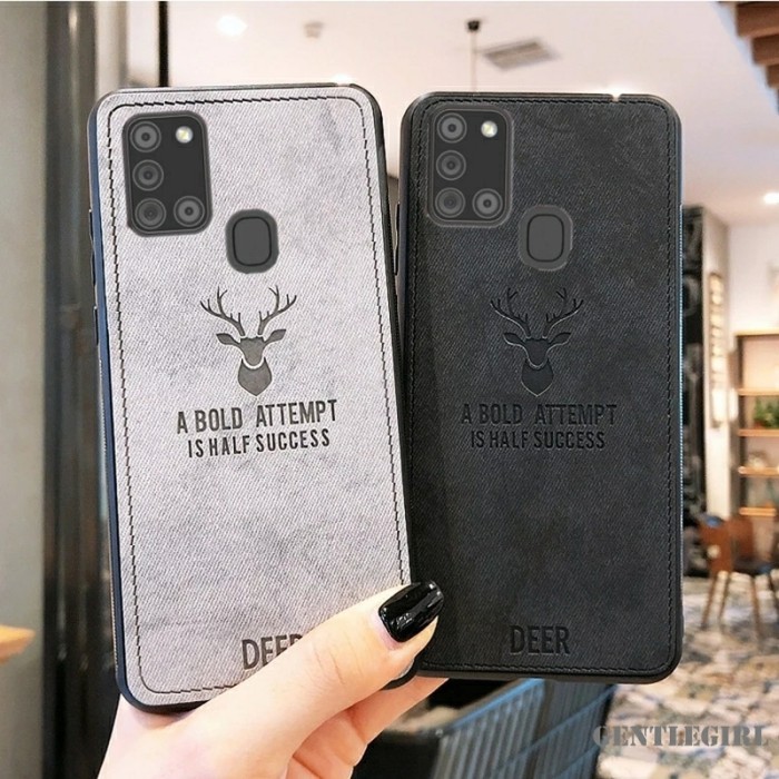 Casing Realme 7i Realme7i Hard Soft Case Back Deer Cloth Classic Cover
