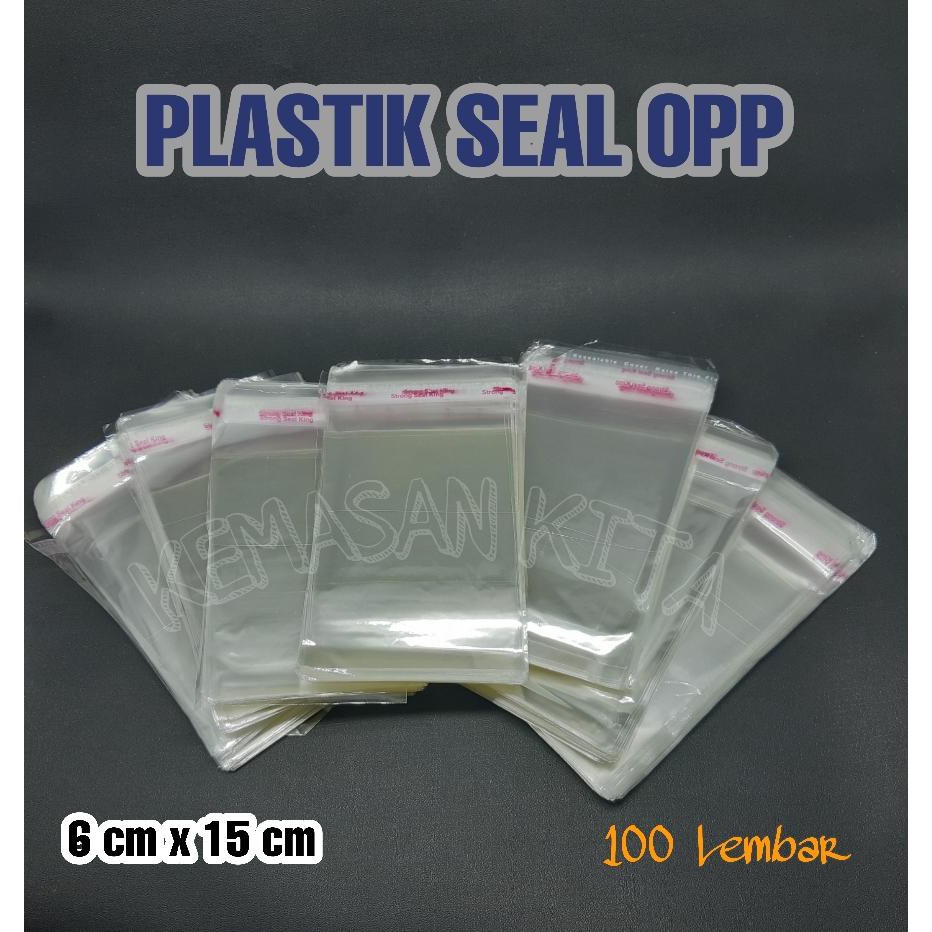 

PLASTIK OPP 6X15 CM LEM PEREKAT KEMASAN SNACK AKSESORIS SOUVENIR KUE