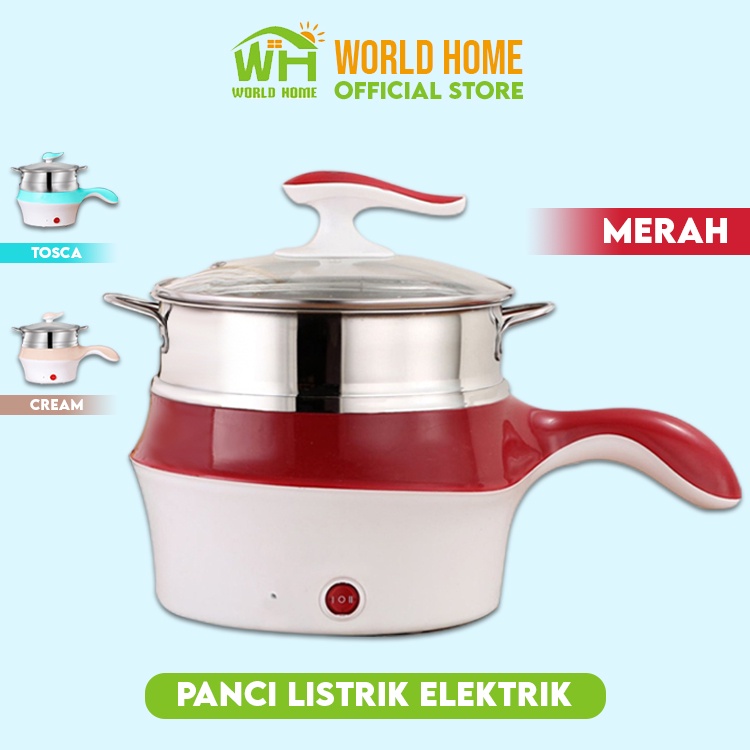 Panci Listrik Elektrik Serbaguna Anti Lengket Steamer Bisa Kukus Dan Goreng Serbaguna Panci Listrik Stainlees WHI FURNITURE SHOP