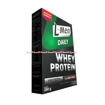 L-Men Daily 250gr Whey Protein Rasa Dark Choco High Protein Susu Lmen Konsumsi Sehari hari Coklat Susu Nutrisi Untuk Pria Badan lebih Berotot L Men Daili 250 gram