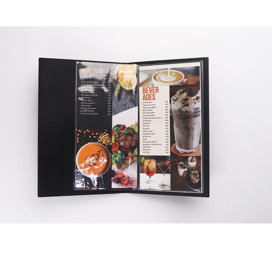 

Produk Ngetrends BUKU MENU CAFE KULIT LEATHER ISI PLASTIK 15X30cm COCOK UNTUK COFFEE SHOP RESTORAN BISTRO LOUNGE