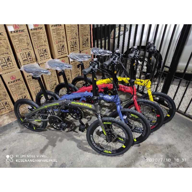 CUCI GUDANG Sepeda Lipat 20inch Exotic Explore 10 speed HYDRAULIC