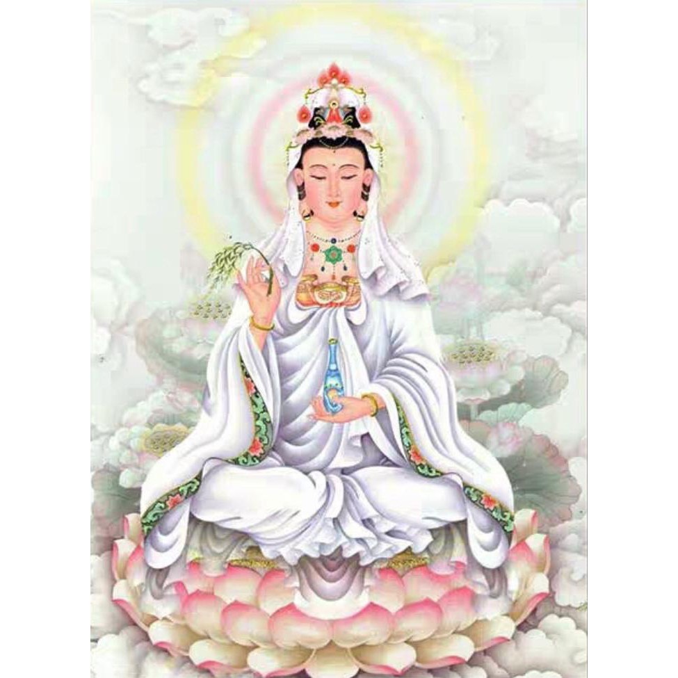 LUKISAN FULL DIAMOND 5D PAINTING (DIY) DEWI KWAN YIN - A 30x40cm (PxT)