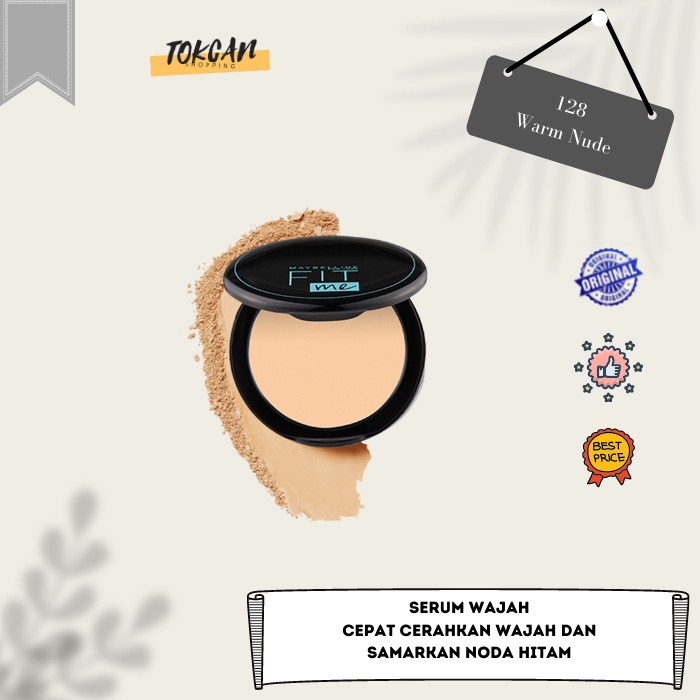 Bedak Maybelline FIT ME 12H Oil Control - 128