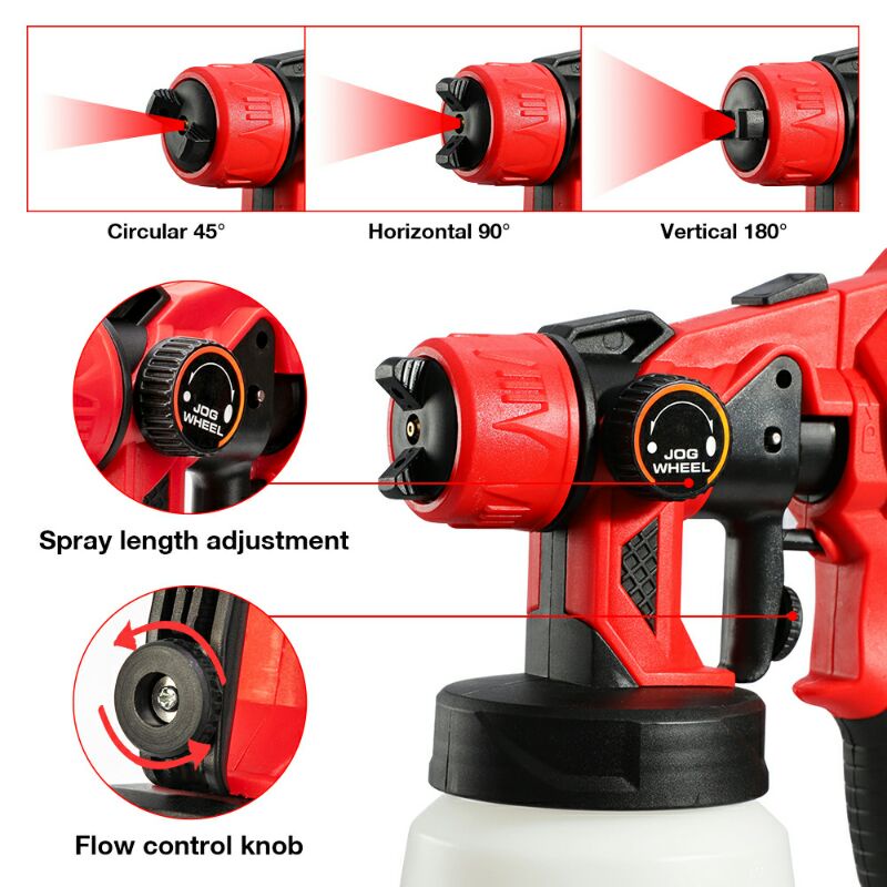 Alat Semprotan Cat Dinding High Power Spray Gun 1.8mm 80ml 550W Cx31