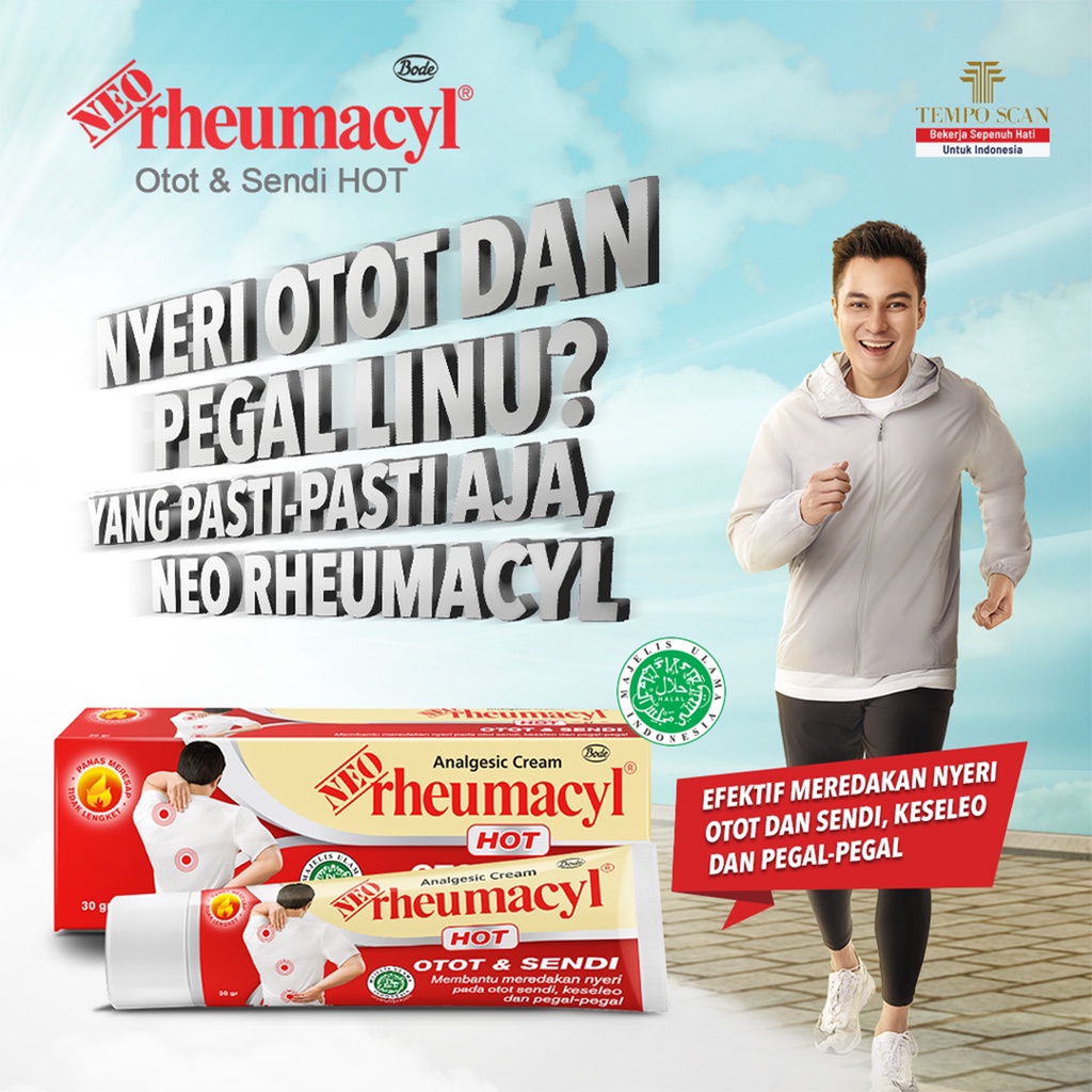 ❤ UNDER100 ❤ NEO RHEUMACYL Cream Hot &amp; Hangat 30g | Otot &amp; Sendi | Krim Obat Pereda Nyeri Pegal Keseleo | BPOM