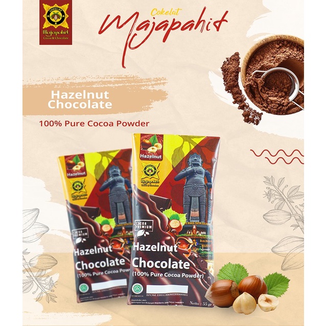 

Coklat Bubuk Cokelat Majapahit Bubuk Kakao 55gr| Hazelnut Chocolate Powder| Bubuk Coklelat Rasa Hazelnut
