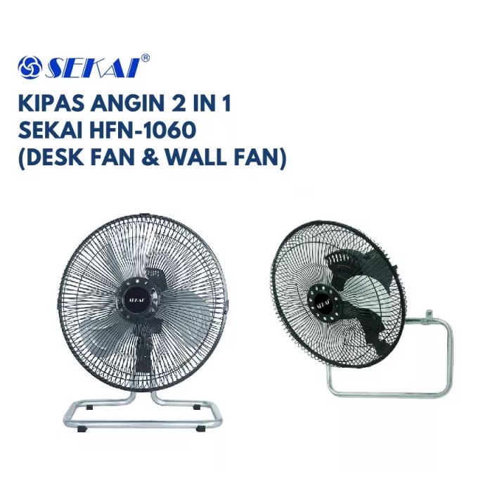 SEKAI Kipas Angin Dinding / Kipas Angin Meja Tornado 2 in 1 12 Inch - HFN 1210 Garansi Resmi