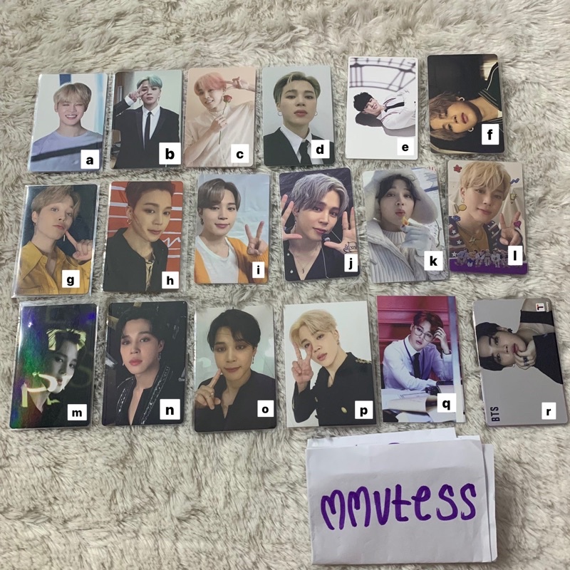 PC PHOTOCARD JIMIN BTS DVD OFFICIAL MEMORIES 17 18 19 20 slasa dope mcb