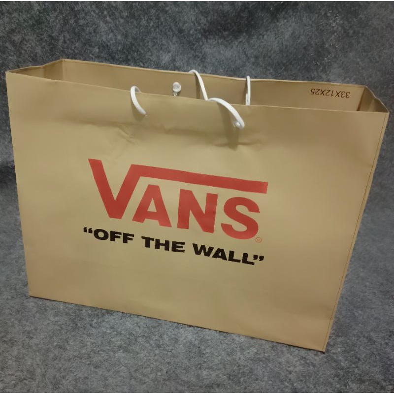 

(READY COD) PAPERBAG VANS BROWN KOTAK PERSEGI BAHAN KARTON