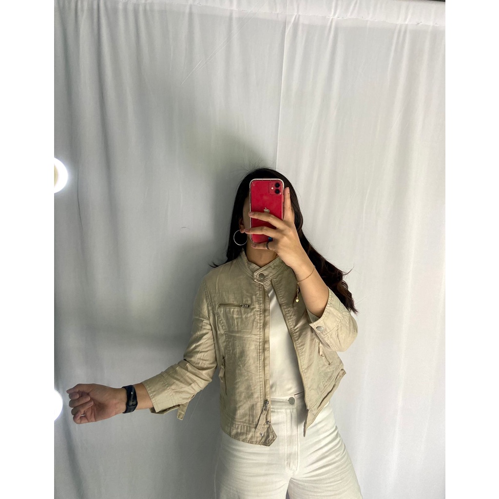 1106 CINEMA CLUB EXCELLENT KATUN CROP OUTER JAKET BAJU ATASAN CEWE