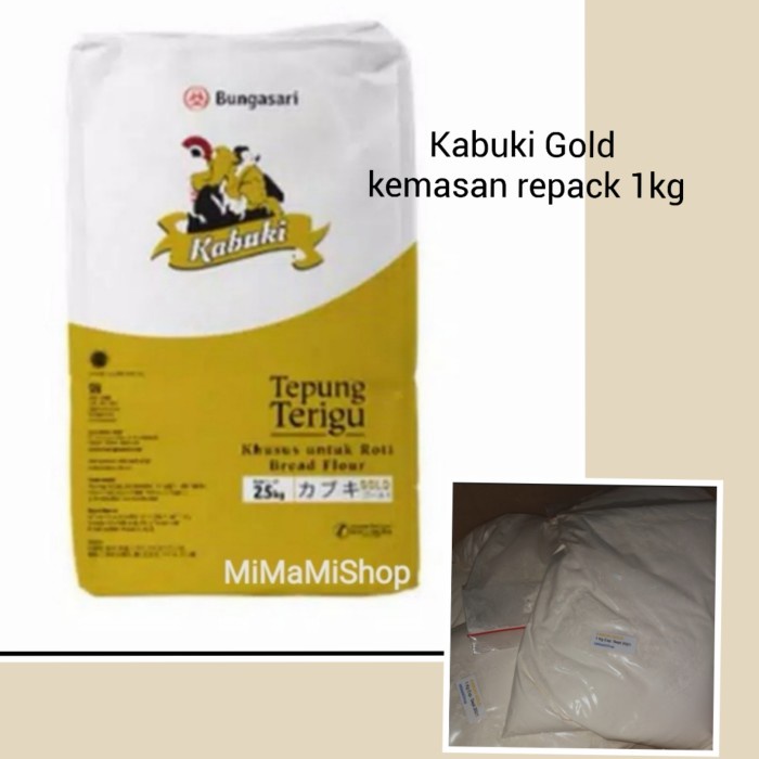 

cs01477 Tepung Terigu Kabuki Gold Kemasan Repack 1 Kg Da01D100