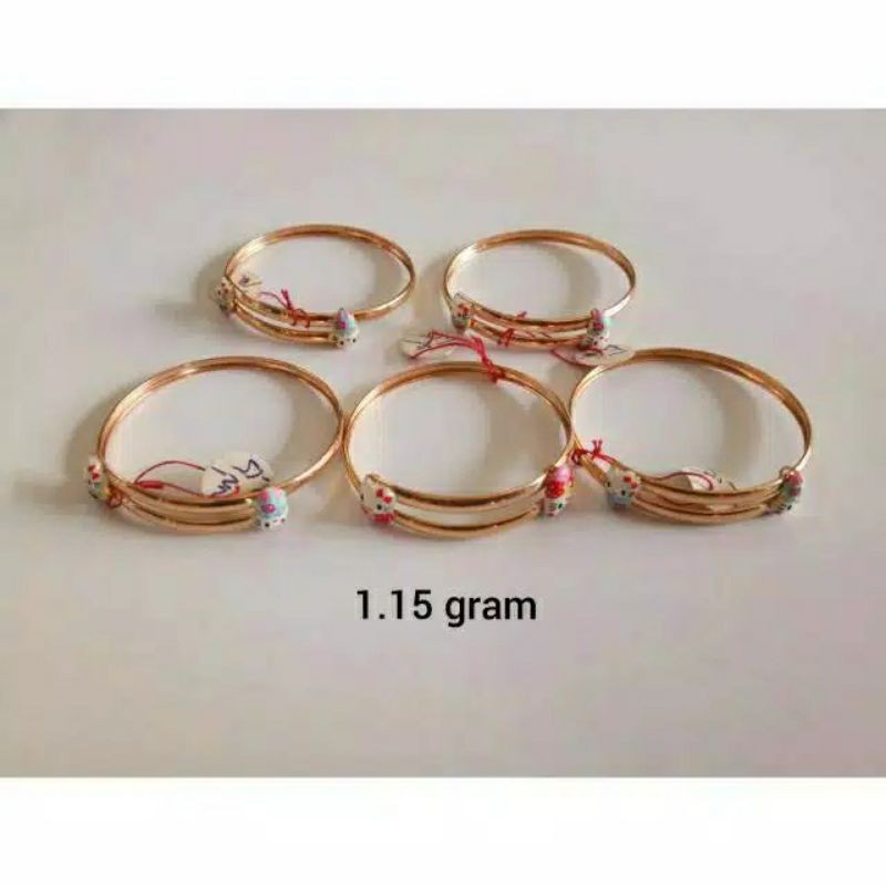 gelang baby emas asli kadar 700