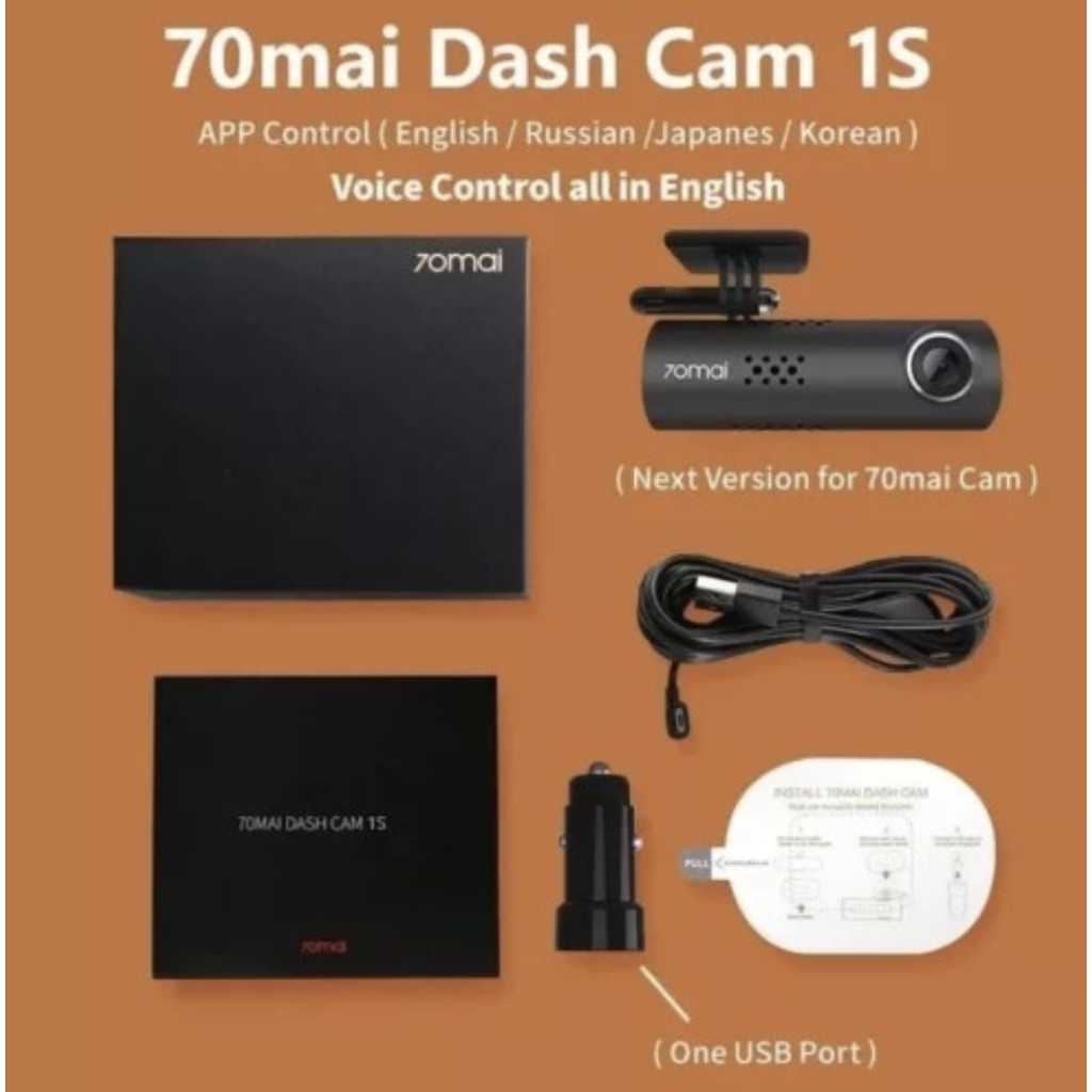 70mai 1S / 70mai Dash Cam 1s WiFi Car DVR Dashcam Voice Control International Version