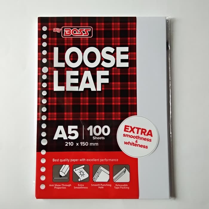 

Loose Leaf Big Boss A5 100 Sheets