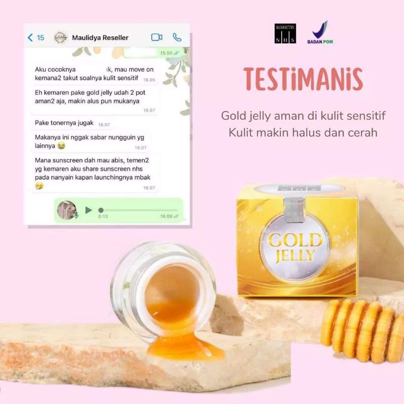 GOLD JELLY NHS / KOMSETIX NHS / GOLD JELLY KOMSETIX NHS / CREAM GLOWING / KRIM GLOWING / HILANGKAN FLEK