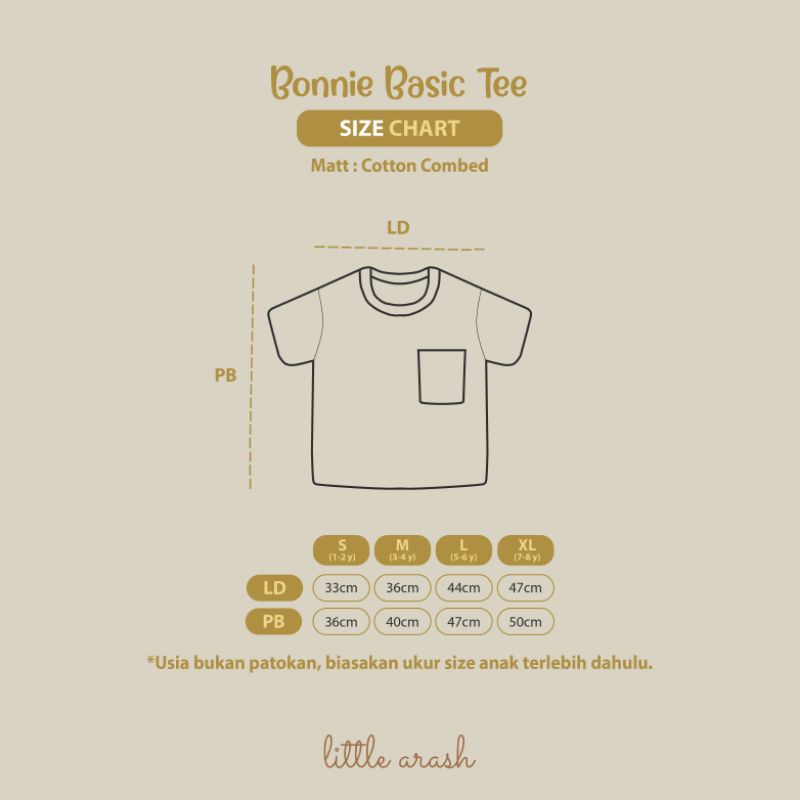 Little Arash | Bonnie basic tee | Kaos oversize anak