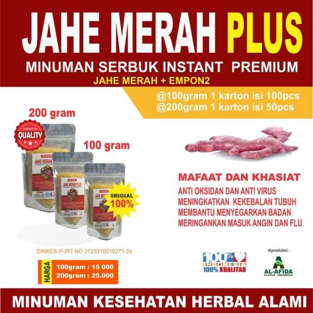 

Jahe merah plus