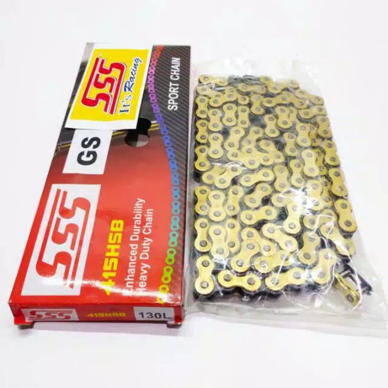 Rantai Sss Rantai Motor Sss Gold 415-130L Type HSB Original