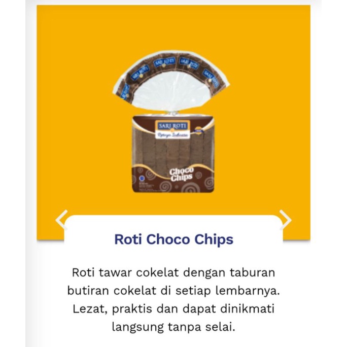 

Sari Roti Tawar Choco Chip