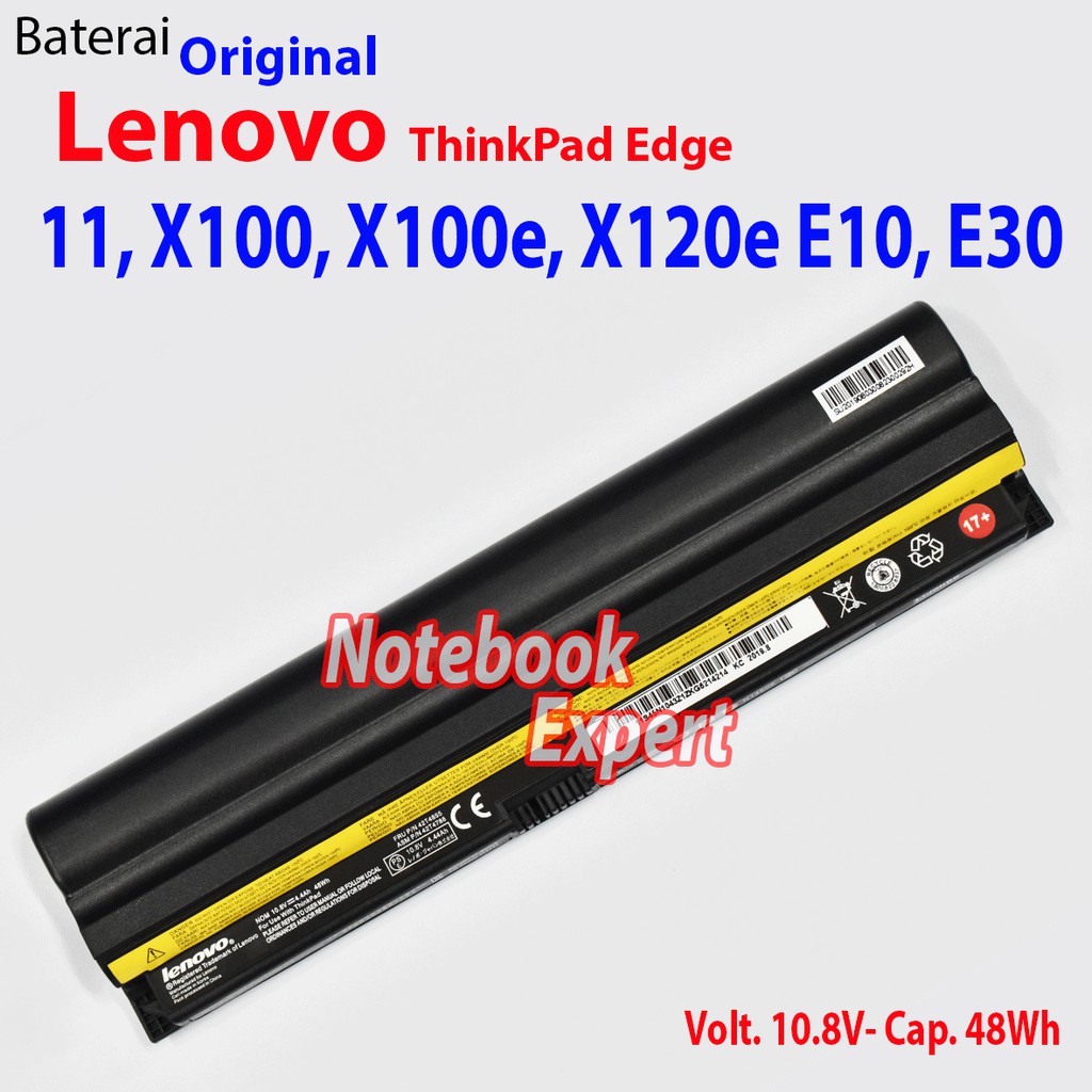 Baterai Ibm Lenovo Thinkpad Edge 11, X100, X100e, X120e E10,E30 Ori