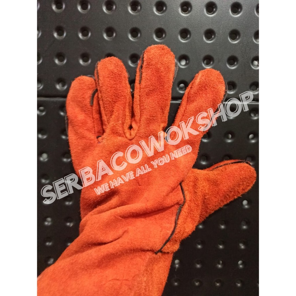 Blackfoot Sarung Tangan Welder/Las Leather Glove Kulit Sapi Grade A Orange Termurah Berkualitas