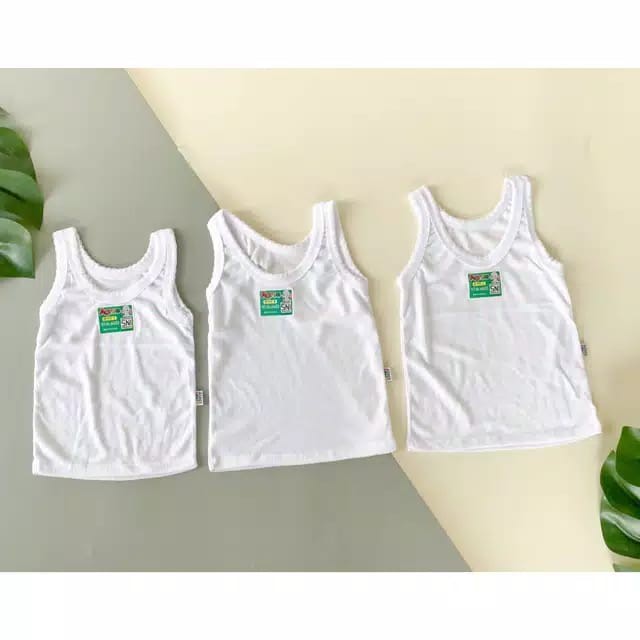 Singlet Anak Agree Kids SF019 / Singlet Anak Perempuan Laki-laki Putih Katun Serap Keringat