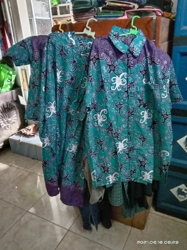 Couple Batik Keluarga || Setelan Couple Batik Ayah Ibu Anak Cewek