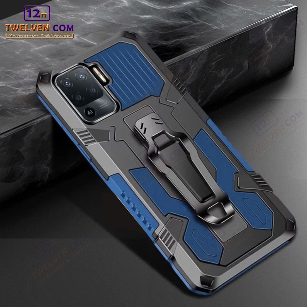 Case Shockproof Oppo Reno 2F / Reno 4F / Reno 5 / Reno 5F / Reno 6 4G / Reno 6 5G - Armor Hardcase Stand Clip