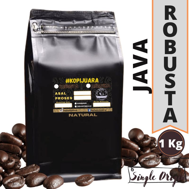 Kopi Robusta 1Kg - Pilih Roastbean atau Bubuk