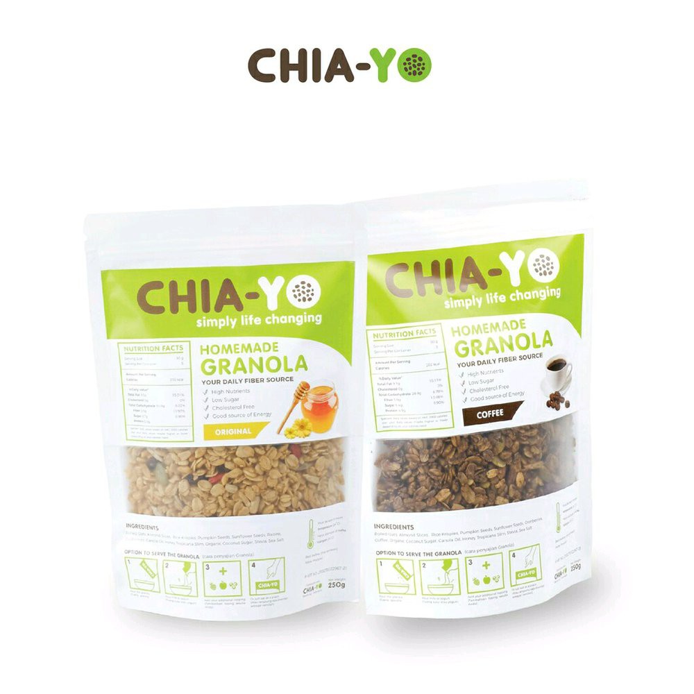 

PAKET 2 250gr CHIAYO GRANOLA COFFEE & ORIGINAL Terbaik