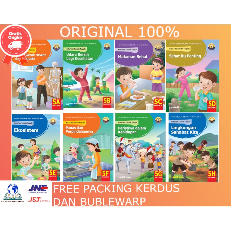 Buku Tematik kelas 5 SD/MI Jilid 5A - 5I | Penerbit Yudhistira