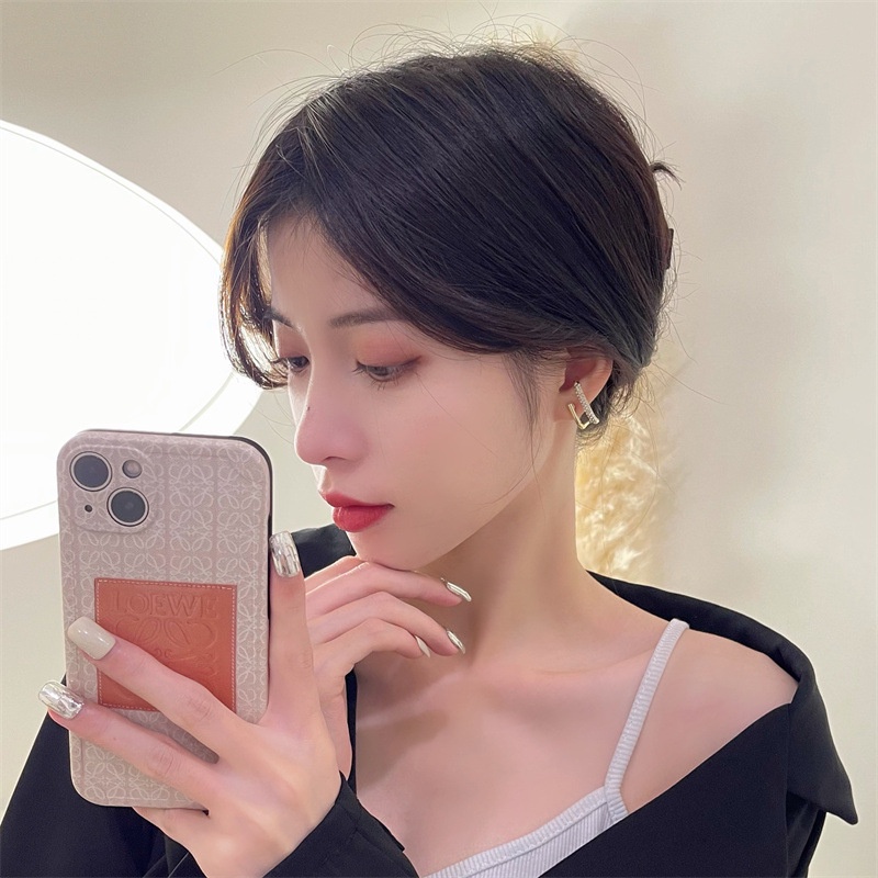 YEEZII Anting Kristal Lapis Ganda Warna Emas Untuk Wanita