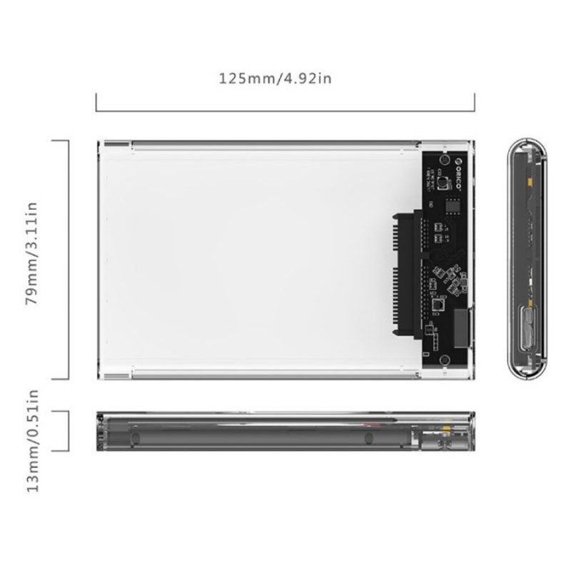 Case Hardisk ORICO Casing Hdd 2.5 Inch SATA to USB 3.0 HDD SSD Case Hard Disk Drive Box