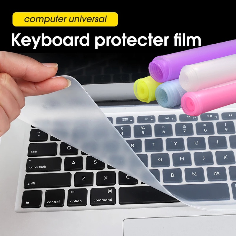 Cover Pelindung Keyboard Bahan Silikon Anti Air / Debu Aneka Warna Untuk Laptop / Notebook 15-17 inch