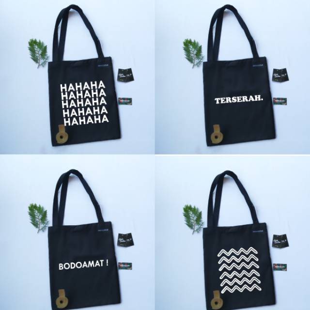 Totebag keren bahan driil halus