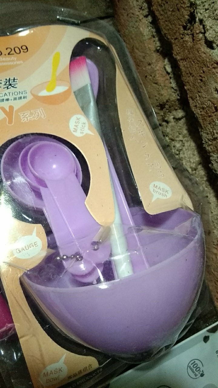 (satu Set Murah!) Mangkok Masker Kuas Masker Spatula Sendok 3 Takaran