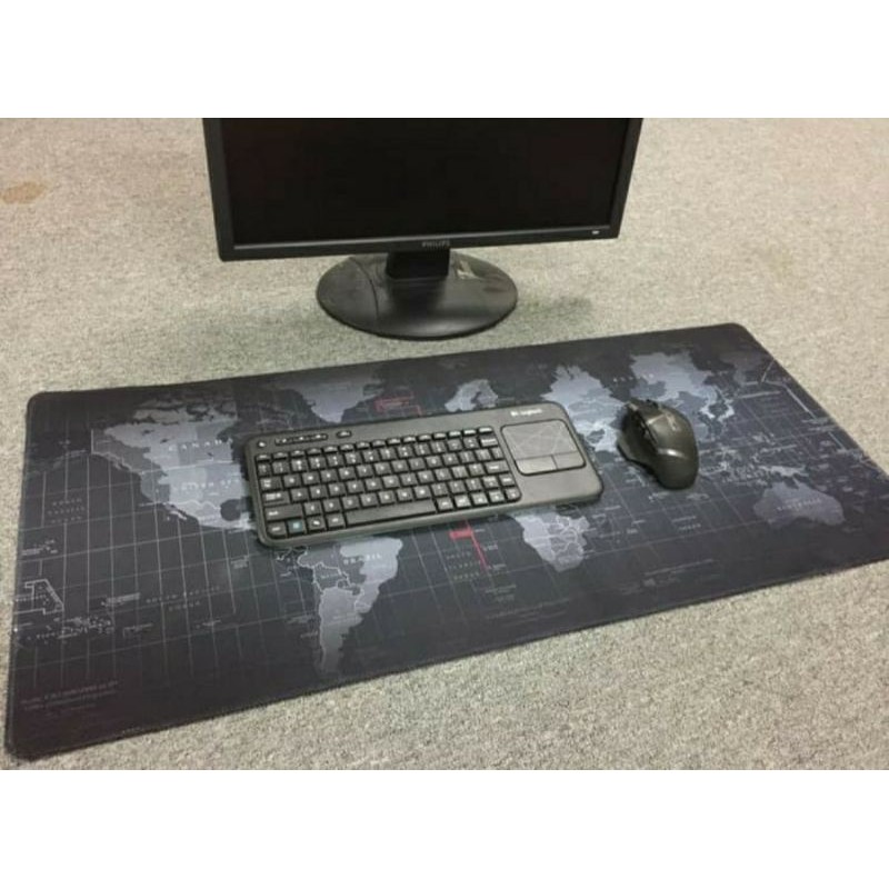 (C0D) MOUSE PAD BESAR Peta Dunia 80x40cm Tatakan Mouse Pad Gaming MousePad