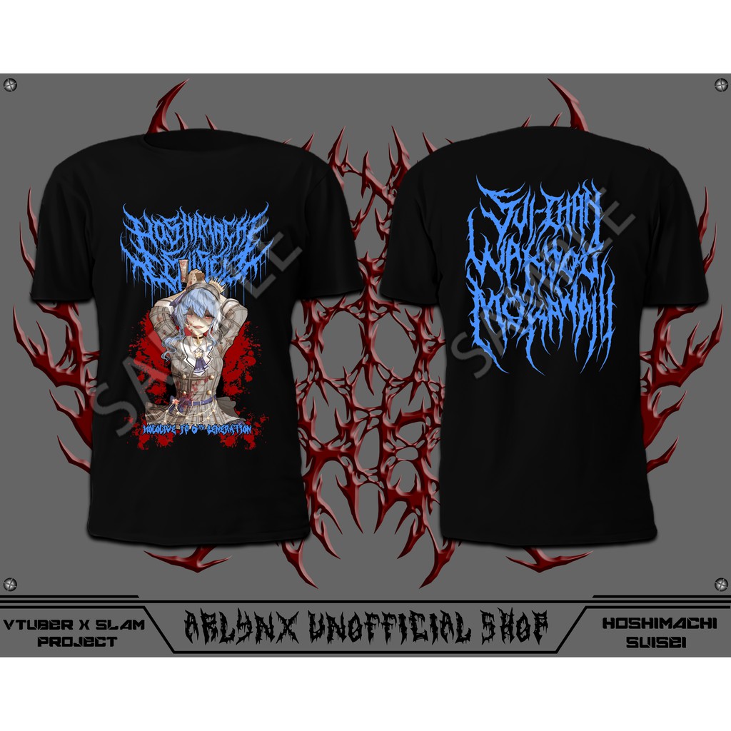 T shirt Vtuber x Slam Project : Hololive series Hoshimachi Suisei