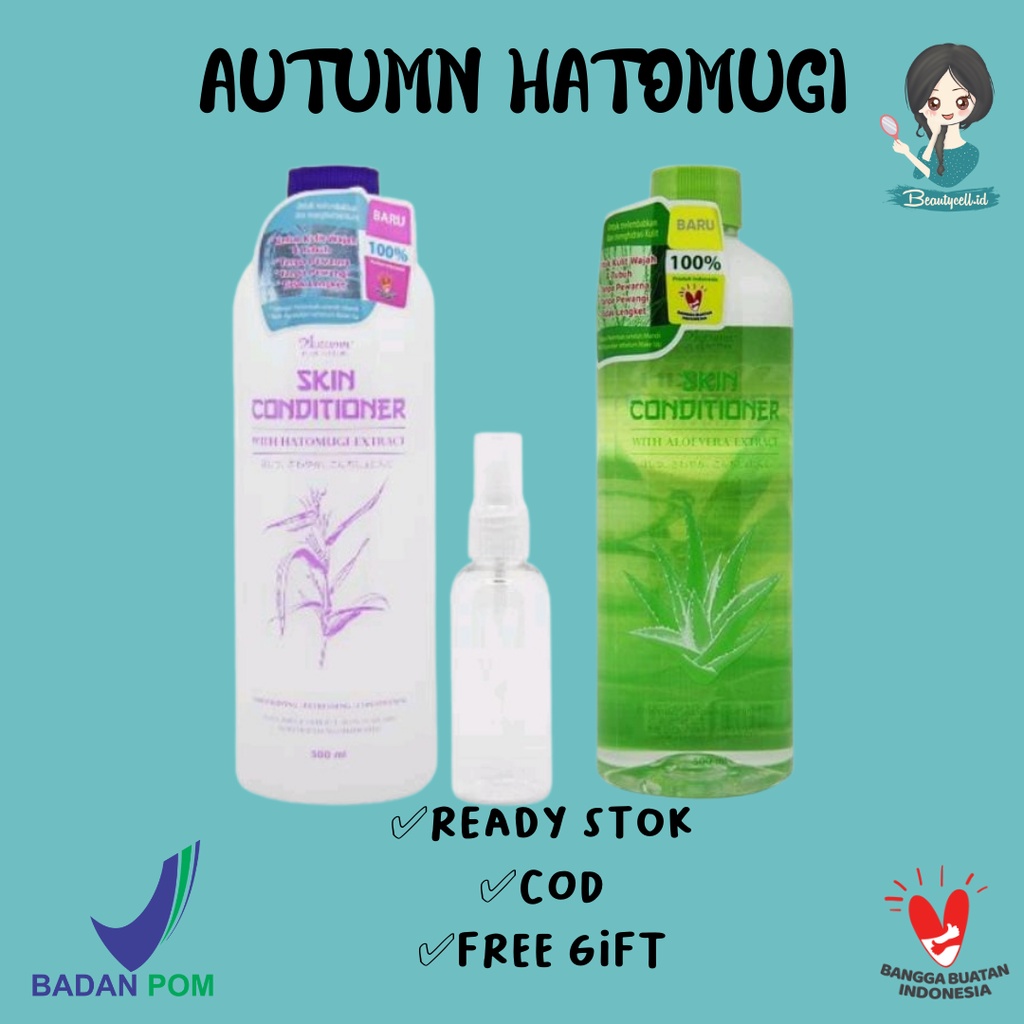 Hatomugi Skin Conditioner Autumn with Hatomugi Extract 500ml free botol spray / skin conditioner aloe