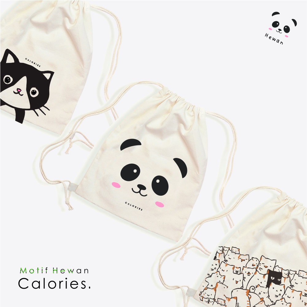 Stringabag Lucu hewan Panda Beruang polar bear klasik vintage #STHW